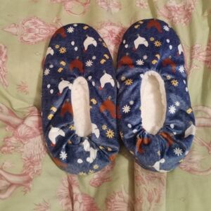 Women's Chicken And Flower Graphic Print Slipper Socks